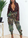 Distressed Army Cargo Pants