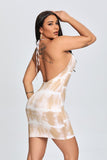 Tie dye backless dress